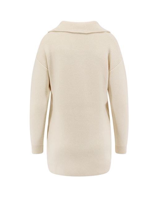 Maglione crema in lana e acrilico Elisabetta Franchi | MK06S56E2DZ9